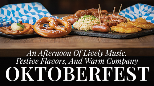 Oktoberfest luncheon celebration with German cuisine, beer, and live music at Grand Living at Lakewood Ranch